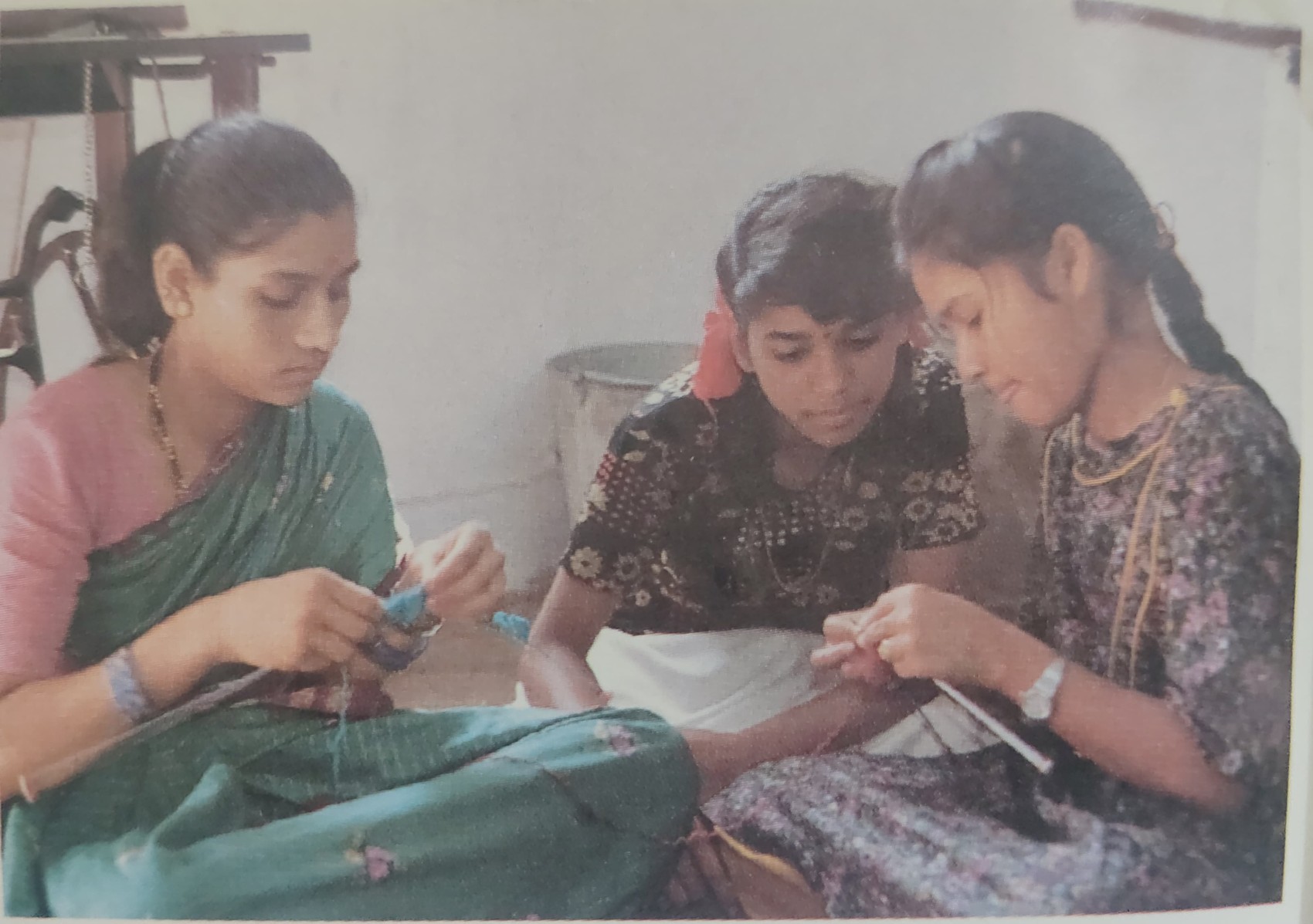 Girls working at CDP Portrait